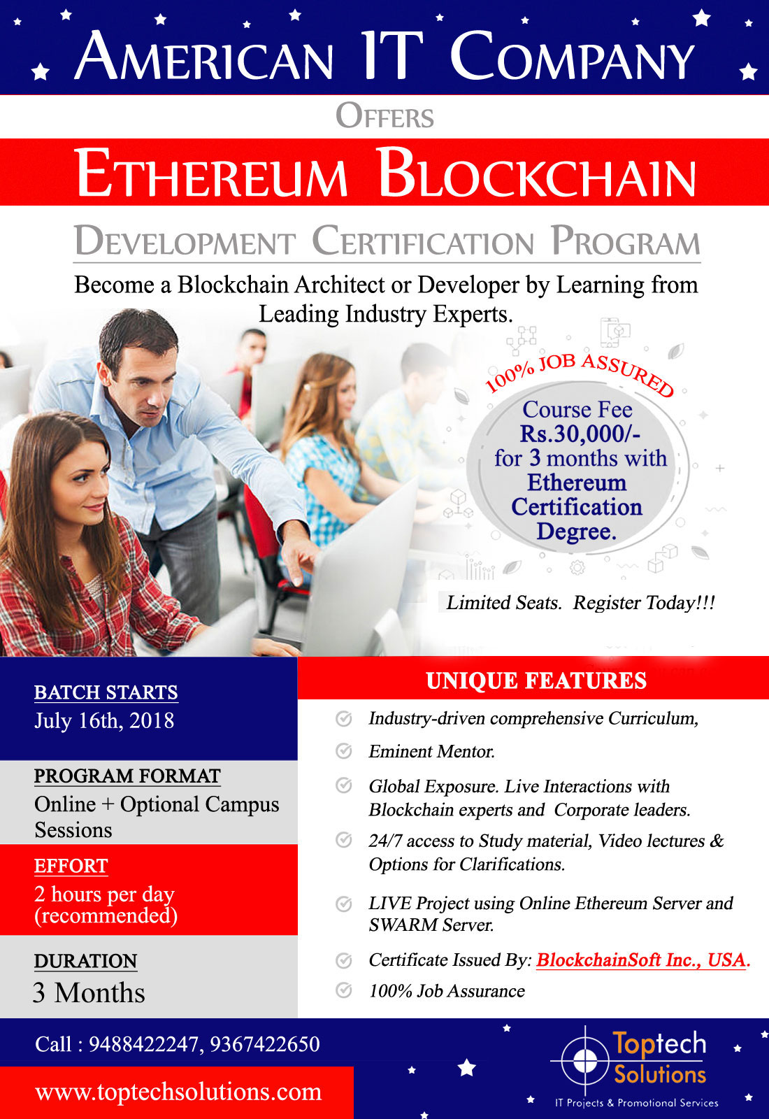 Ethereum blockchain developer certification